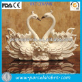 white double swan ceramic wedding table decoration